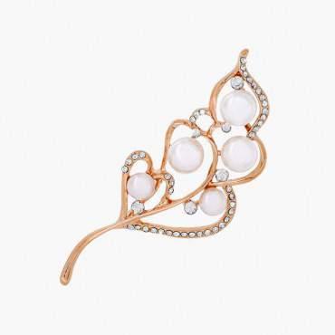 Celeste Leaf Silver Brooch