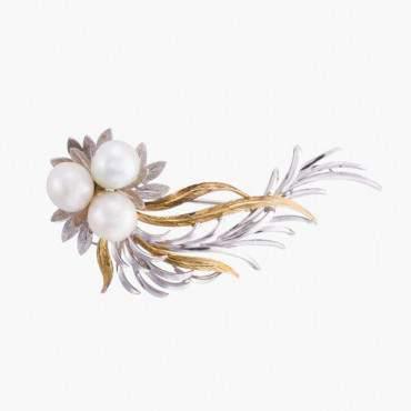 Celeste Leaf Silver Brooch